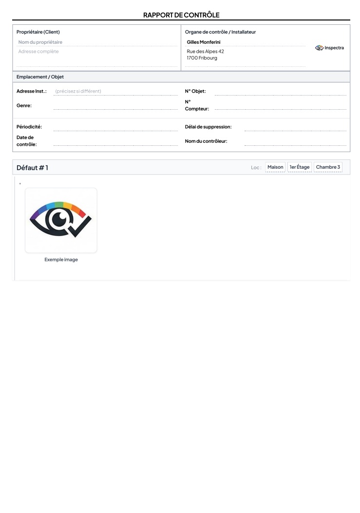 Rapport de contrôle